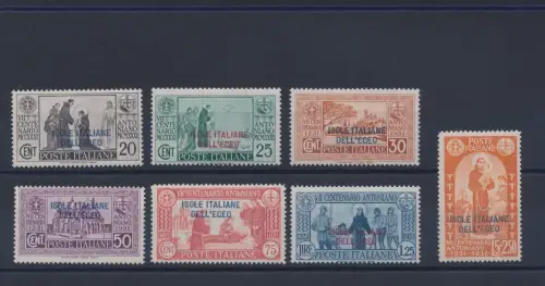 1931 ÄGÄIS, Sant' Antonio, n. 37/43, 7 Werte, postfrisch**