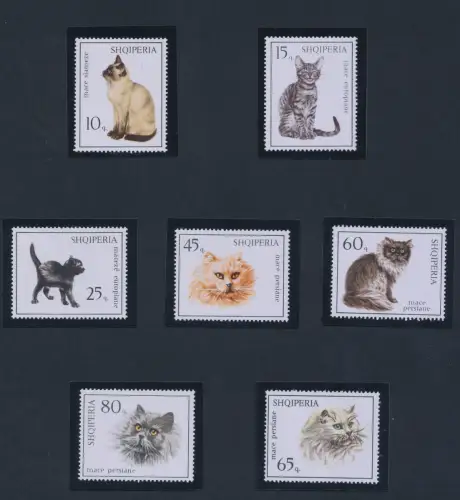 1966 ALBANIEN, Katzen - Nr. 1091/97, postfrisch**