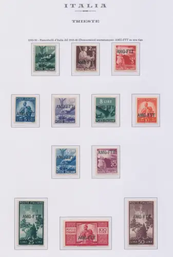1949-50 TRIEST A - Demokratische 12 Werte, Nr. 56/67 Die komplette Serie, postfrisch**