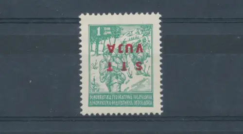 1949 TRIEST B, Nr. 8b - 8 d. grün, umgedrehter Aufdruck, postfrisch**