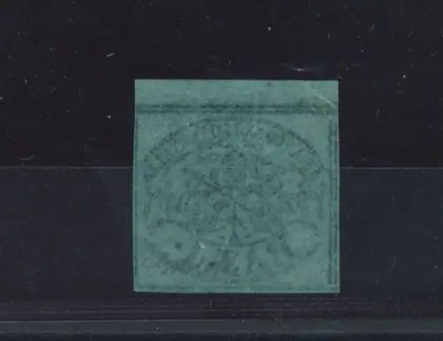 1852 Kirchenstaat, 1 Bajocco hellgrün, Nr. 2a, signiert Bolaffi, MNH** - Falz/Fold oben links