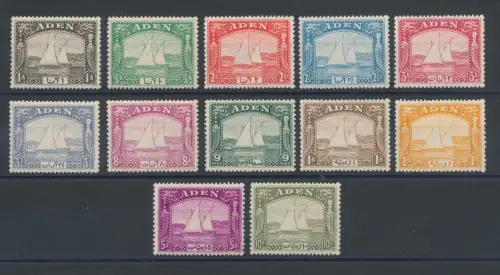 1937 ADEN, Stanley Gibbons 1/12, Set of 12 MLH*