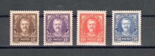 1933 MONACO, Nr. 115/118, 10. Jahrestag Thronadvent von Prinz Ludwig II., 4 Val., postfrisch**
