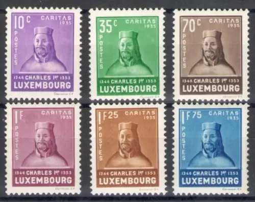 1935 Luxemburg - Caritas Pro Kindheit - Nr. 276/81 Serie mit 6 Werten - postfrisch**