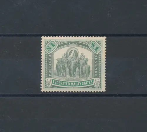 1904 Federation Malaya States - SG Nr. 48, 1 $ grau grün und grün, MLH*