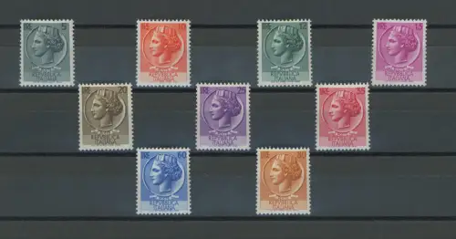 1953 Italien - Republik, Syrakus Rad, 9 Val, Nr. 710/18, postfrisch**
