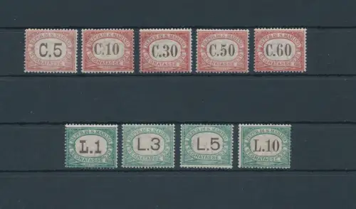 1924 SAN MARINO, Segnatasse, Nr. 10/18 - MNH** - Blond Zertifikat