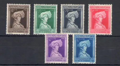1936 Luxemburg - Caritas Pro Kindheit - Nr. 288/93, Serie mit 6 Werten, postfrisch**