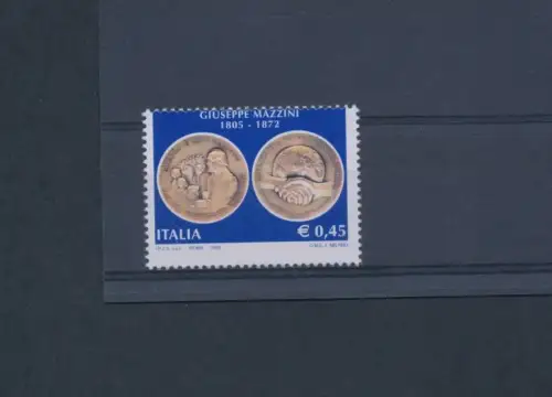 2005 Italienische Republik, Euro 0,45 Festival Bicentenario Geburt von Mazzini, verschobene Verzahnung, 2896, postfrisch **