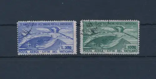 1949 Vatikan, Luftpost, Nr. 18/19, Upu Serie, 2 Werte, gebraucht