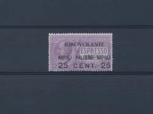 1917 Königreich Italien, Luftpost Nr. 2, 25 Cent auf 40 violett, postfrisch ** normale Zentrierung