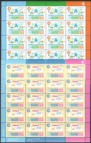 2015 SAN MARINO, GEMEINSAME AUSGABE MIT ITALIEN, Nr. 2495/96, WISSENSCHAFTSPARK, 2 Werte - Kleinblätter zu 20 Serien, postfrisch**
