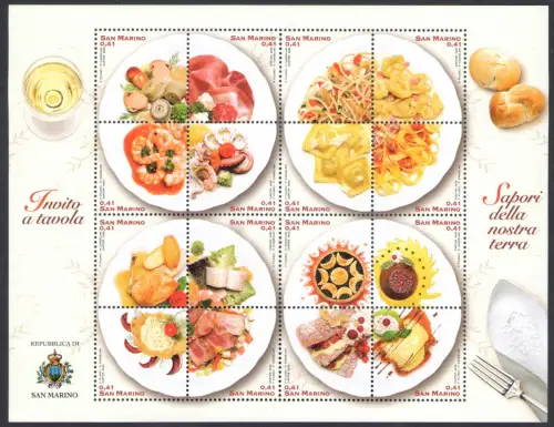 2003 San Marino, I Sapori della Nostra Terra - La Cucina, BF 80 - MNH **