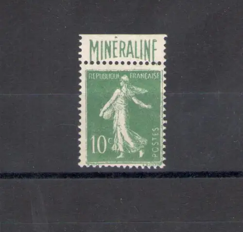 1924-26 FRANKREICH - Nr. 188A Sämaschine auf einheitlichem Boden - 10 Cent Mineralien - postfrisch **
