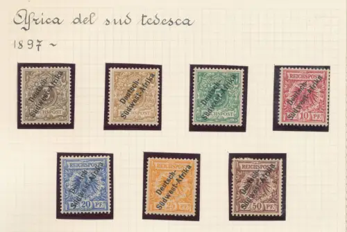 1897 Deutsch-Südafrika - Yvert Nr. 1/6 - Aufdruck Südwestafrika - MLH*