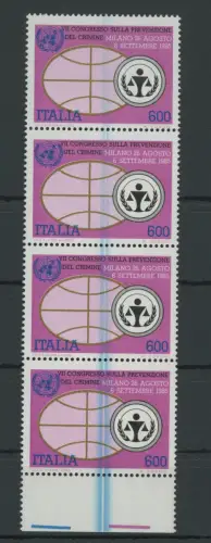 1985 Italien - Republik, 7. UN-Kongress, Sorte Blauer vertikaler Streifen, postfrisch **