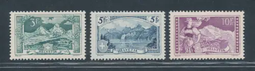 1914 SCHWEIZ, Ansicht Berge Einheitskatalog # 142/44, postfrisch **