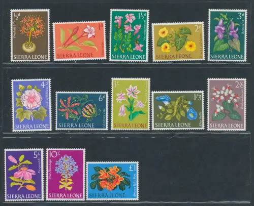 1963 Sierra Leone - Stanley Gibbons Nr. 242-54 - Blumen - postfrisch **