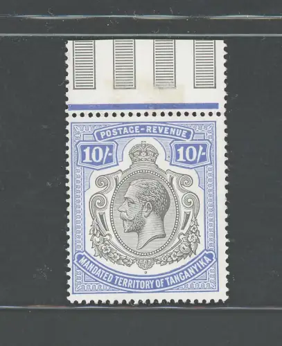 1927-31 Tanganjika - Stanley Gibbons Nr. 106 - 10 Scellini deep blue - MNH **