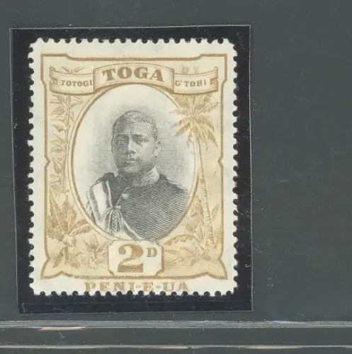 1897 TONGA - Stanley Gibbons Nr. 42 - 2d. grau und Bistro - postfrisch**