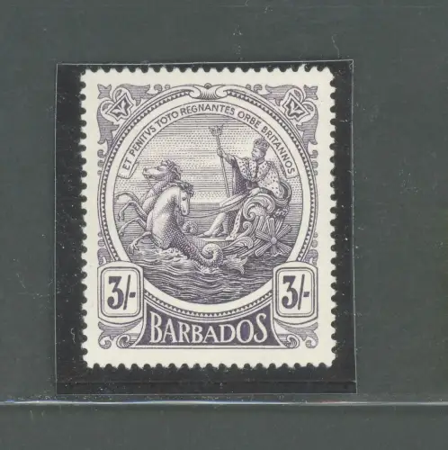 1916-19 BARBADOS, Stanley Gibbons Nr. 191, 3 Scellini Deep Violet - MNH**