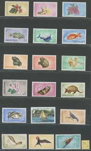 1968 Grenada - Stanley Gibbons Nr. 306-21 - Serie mit 18 Werten - postfrisch **