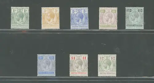 1913-21 BRITISH HONDURAS, Stanley Gibbons Nr. 101 - 109 - MNH** + 102 + 106 + 110 MH*