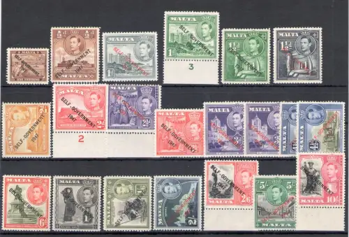 1948-53 MALTA, Stanley Gibbons Nr. 234-48, New Constitution - Self Government - MNH **