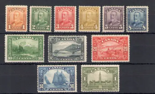 1928-29 KANADA - Stanley Gibbons 275-285 - Parliament - 11 Value Series - MNH **