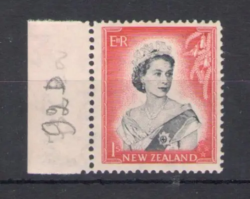 1953-59 NEUSEELAND - SG 732b - Die II - Elisabetta II - MNH **