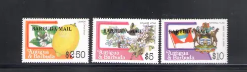 1983 Antigua - Yvert et Tellier Nr. 701-18 - Ordentliche Serie - Blumen und Früchte - 18 Werte - postfrisch **