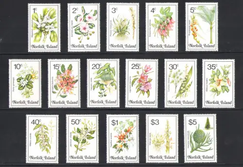 1984 Norfolk - Ordinaria Fiori, Yvert Nr. 315-30 - 16 Werte - MNH **
