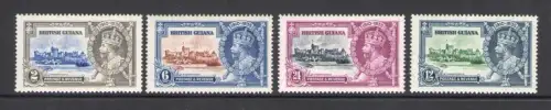 1935 BRITISH GUIANA - Stanley Gibbons Nr. 301-04, Silver Jubilee - 4 Werte - MH*