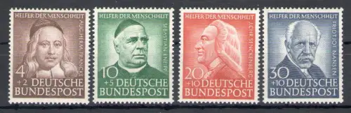 1953 Deutschland - Bundesrepublik Deutschland - Yvert Wohltäter Nr. 59-62 - postfrisch **