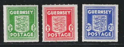 1941-44 Guernsey, Deutsche Besetzung, #1/3, postfrisch**