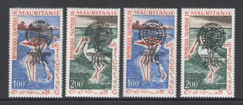 1962 MAURETANIEN - Luftpost Überdruckt - Yvert Katalog Nr. 20A-20D - Vögel - 4 Werte - postfrisch**