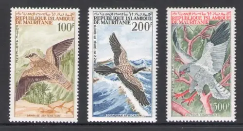 1964 MAURETANIEN - Luftpost - Yvert Katalog Nr. 34-36 - Vögel - 3 Werte - postfrisch **