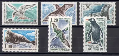 1976 Taaf , Fauna - Yvert n. 55/60 - 6 Werte - postfrisch**
