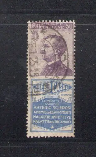 1924 Italien - Königreich, Werbung Nr. 15, 50 Cent Überseeviolett Sero Casali, gebraucht