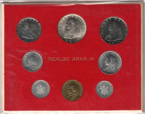 1962 Vatikan, Johannes XXIII., Jahr IV, kompletter Jahrgang FDC