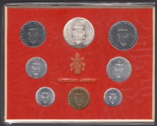 1977 Vatikan, Paul VI., Jahr XV, kompletter Jahrgang FDC