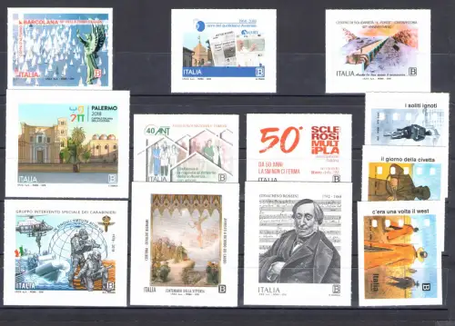 2018 Italien, kompletter Jahrgang 58 Werte + 1 BF - MNH ** + Marini King Updates