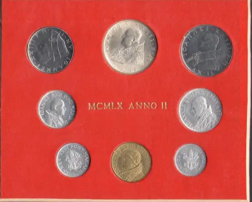 1960 Vatikan, Johannes XXIII., Jahr II, kompletter Jahrgang FDC