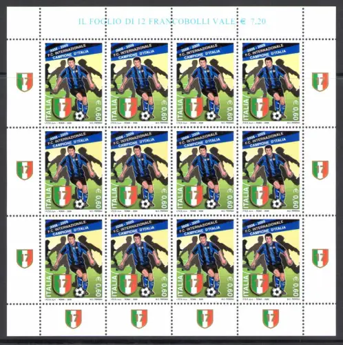 2009 Italien - Republik, Minifoglio Inter Campione, Sächsischer Katalog Nr. 25, postfrisch **