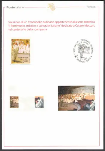 2019 ITALIEN, Postblatt, Auflage 2.500 - postfrisch **
