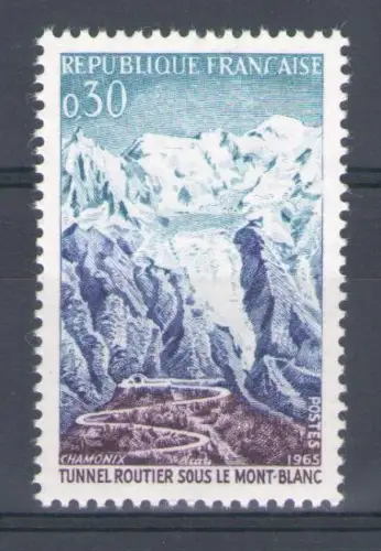 1965 Frankreich, Einweihung Mont-Blanc-Tunnel, 1 Wert, postfrisch **