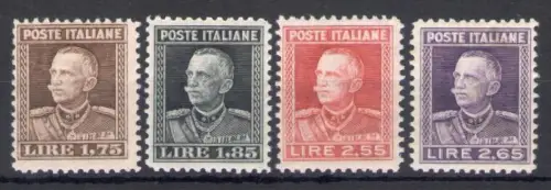 1927 Italien - Königreich - Michetti Nr. 214-17 - 4 Werte - postfrisch **