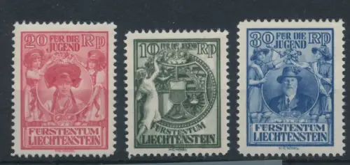 1932 Liechtenstein # 108/110, Für Kinderarbeiten, postfrisch**