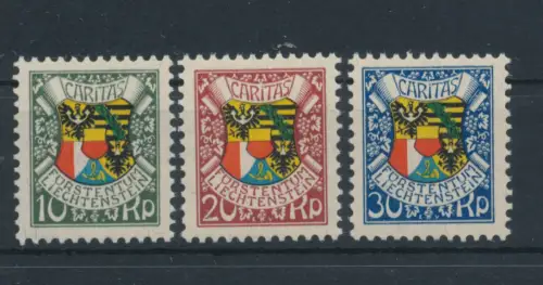 1927 Liechtenstein, # 75/77, 87. Geburtstag von Prinz Johannes II., POSTFRISCH**