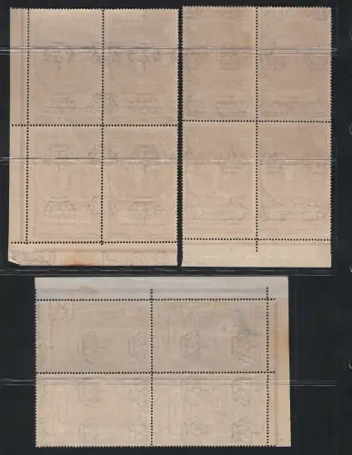 1923 Italien, Königreich, Schwarzhemd # 147/49, Viererblock, postfrisch **